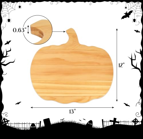 Tabla de cortar en forma de calabaza de madera miniatura 2
