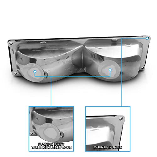 Amerilite Replacement Packing Turn Signal Lights Smoke Pair For 88-98 Chevy Full Size - Passenger And Driver Side #TOP4