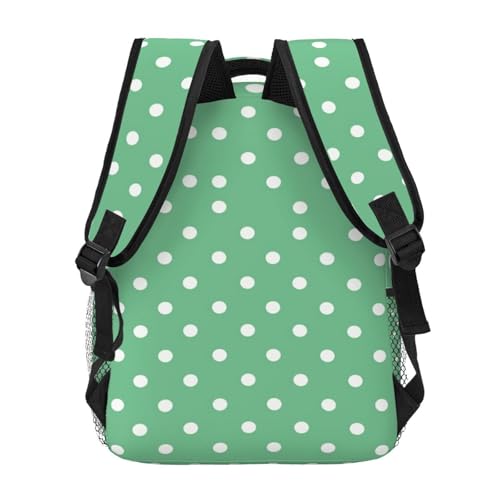 Sac à dos ordinateur portable vert à pois : protégez votre matériel dans un sac de travail léger - 4