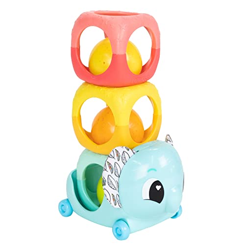 Lamaze Stack, Rattle & Roll Stacking Blocks - Baby Blocks for Fine Motor Skill Development - Baby Stacking Toys for Sensory Play - Colorful Interactive Stacking Toys - Ages 6 Months and Up