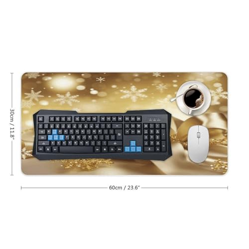 Pad para escritorio grande Gold Silk Navidad impermeable miniatura 2