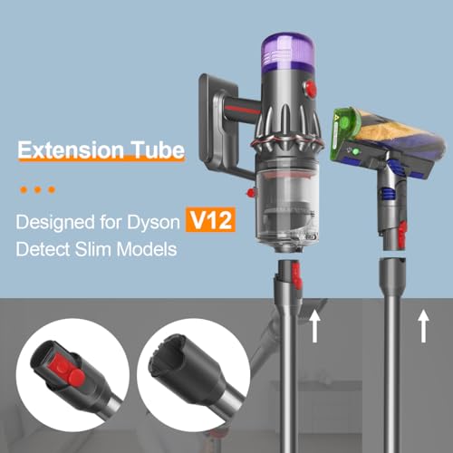 MOPEI Saugrohr für Dyson V12 Detect Slim & V9 Motorbar Staubsauger, 74CM (Grau)