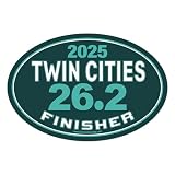 Charmed Running Brand Twin Cities Marathon 26.2 Finisher Removable Bumper Sticker Window Decal with Custom Year Option