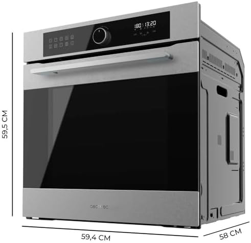 Bild 1 - Cecotec Einbaubackofen Multifunktion 60cm Bolero Hexa AF316000 Inox A 3400W, 72L Kapazität, 11 Funktionen mit Airfryer Master, Pizza Master, Steam Asisst, Steam EasyClean, 3D Cooking, Defrost.