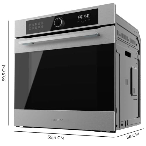 Miniatura 2 de Cecotec Horno Integrable Multifunción 60cm Bolero Hexa Af316000 Inox A 3400w, 72l Capacidad, 11 Funciones Con Airfryer Master, Pizza Master, Steam Asisst, Steam Easyclean, 3d Cooking, Defrost