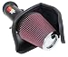 K&N Cold Air Intake Kit with Washable Air Filter: 2015-2016 Dodge (Charger, Challenger) 6.2L V8, Black Metal Finish with Red Oiled Filter, 69-2550TTK