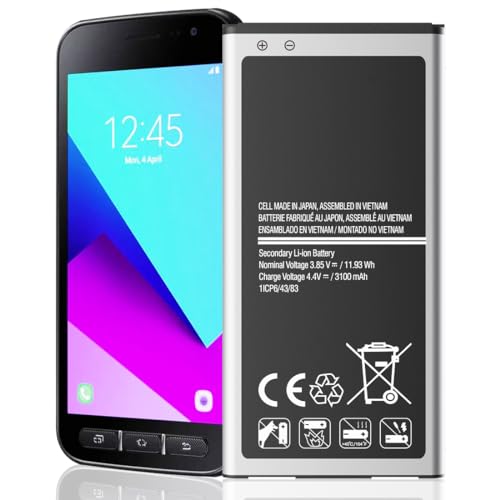 Akku für Samsung Galaxy Xcover 4/Xcover 4s, 3100mAh High Power Ersatzakku Kompatibel mit für Samsung Galaxy Xcover 4/4S G390F/W/Y EB-BG390BBE