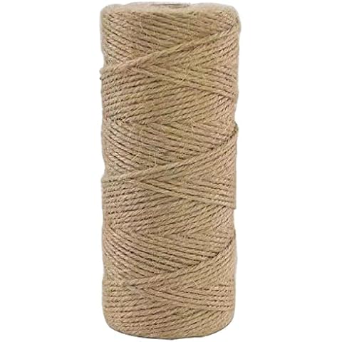 TACHIO 200 m Jute String 2 mm Natural Craft Cord Garden Cord Binding String Jute String for DIY Garden Plants Pictures Household Arts Cover