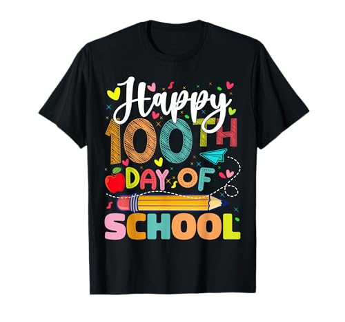 Happy 100th Day of School 100 Days of School Enseignants Enfants T-Shirt