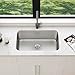 JoviPrime 30 Inch Undermount Kitchen Sink 18 Guage Stainless Steel Spacious Single Bowl Sinks with Basket Strainer 30