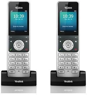 Yealink W56H Bundle of 2 IP DECT VoIP Phone Handset, HD Voice, Quick