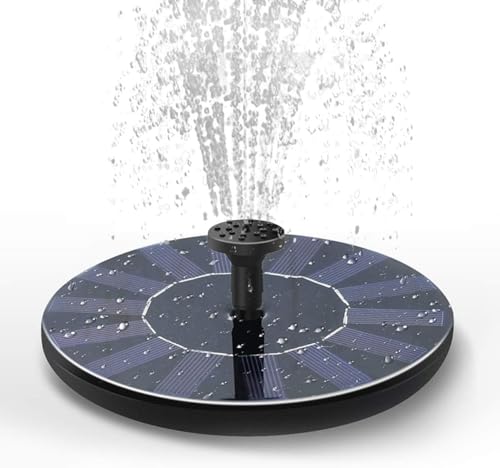 Image of Solar Fountain Fountain Water Pump for Bird Bath New Upgraded Mini Solar Powered Watering Submersible Pump for Pond Pool Garden Fish Tank Aquarium