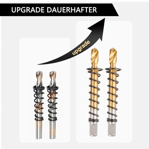 HSAWBIT 52mm Bohrer metall,TCT Hartmetall-Bohrer Schwarz für Löchern in Edelstahl,Eisen,Holz,Kunststoff