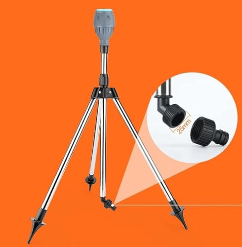 2023 Upgraded Stainless Steel Rotary Irrigation Tripod Telescopic Support Sprinkler For Yard Greening Lawn Large Area Irrigation, 360 Degree Sprinkler Garden Watering Tool With Nozzle (3Pc) #TOP7