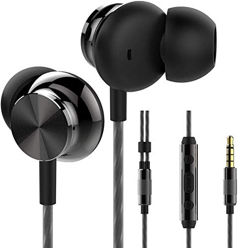 Earbuds, ErnestWoolomd Noise Isolating in-Ear Headphones,with Pure Sound and Powerful Bass,High Sensitivity Microphone and Volume Control,3.5mm Jack Compatible with Samsung, Android Phone and More
