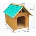 Melko Hundehütte Hundehaus Blockhaus-Stil Haustierhütte Outdoor Hundehöhle aus Holz Hundeschlafplatz für mittelgroße Hunde