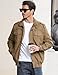 EKLENTSON Mens Military Jacket lightweight Fashion Cargo Fall Jackets for Men Field Army Tactical Coat Khaki L