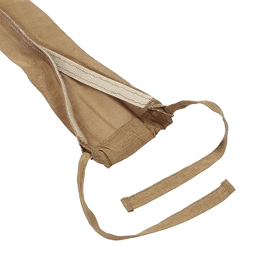 Image of Aspen Creative 15014-22A, 6' Camel Faux Silk Fabric Cord & Chain Cover, Easy to Install for Lighting Fixture, Cable Management, Lamp Wire Cover, Set of 2