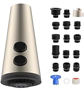 Universal Kitchen Faucet Head Replacement 4 Water Modes Pull Down Kitchen Faucet Head with 15 Ada...