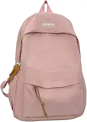 Mochila Feminina Pastel Fofa – Bolsa Casual Colorida com Bolso Frontal e Alças Ajustáveis, Coreana, Escola, para Meninas e Mulheres, Estilosa
