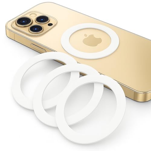Aothey 0.3mmソフトタッチ Magsafe シール リング 超薄型 Magsafe互換 マグセーフシール付き 磁気増強 ワイヤレス充電対応 ホワイト4