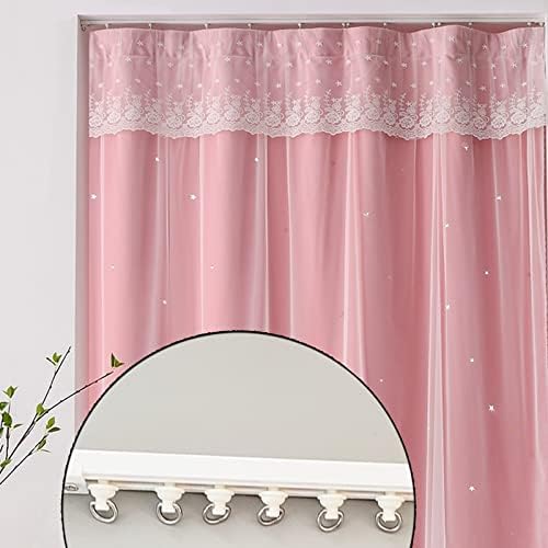 80 Pcs Curtain Hooks Curtain Track Glider Hooks Stainless Steel Shower Curtain Hooks S-Shaped Curtain Hooks with Bendable Curtain Track Pulley for Door Curtain Window Curtain Bathroom