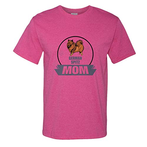 Custom Funny Graphic T Shirts for Men Mom German Spitz Dog Cotton Top Hot Pink Design Only 3X Large