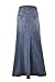 Style J Fantastic Flared Long Jean Skirt-Blue-28(8)