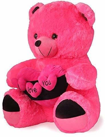 Soniya Enterprises Cuddly Soft Pink Soft/Cute/Beautiful/Huggable I Love You Teddy Bear 45 cm Special Edition OO1780