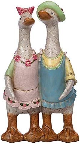Davids Ducks Country Duck Couple Wood Effect Duck Ornament
