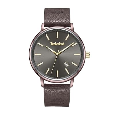 Timberland Orologio Analogico al Quarzo Uomo con Cinturino in Pelle TDWGB2182803