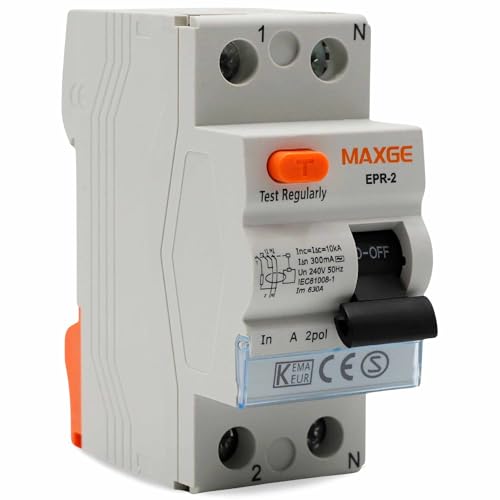 Interruptor diferencial industrial y terciario Clase AC, Tensión de empleo 415/240V AC, Normativa EN/IEC61008-1, Poder de corte 10000A, Clase AC Detecta corrientes de fuga alternas, 25A
