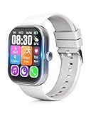 スマートウォッチ【稼働時間突破！業界初1000mAh電池&保護フィルム付属】Smart Watch 活動量計 腕時計 iPhone対応 アンドロイド対応 Bluetooth6.0 2.01インチ大画面 通話機能付き メッセージ通知 IP68生活防水 長持ちバッテリー 薄型 軽量 スポーツウォッチ 音楽再生 多機能スマートウォッチ 多種類運動モード 多種類文字盤 プレゼントに最適 (シルバー)