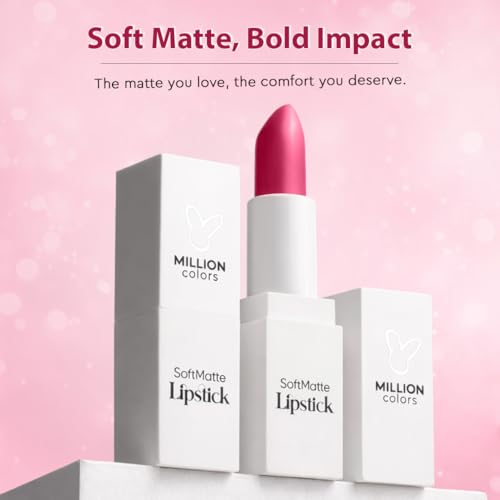 Image of Million Colors Creamy Matte Hydrating Lipstick| Infused With Almond Oil and Vitamin E| Long Lasting, Nourishing and Intense Hydration (Caramel,12)