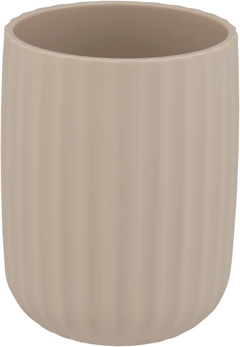 WENKO Agropoli Beige Holder for Toothbrush and Toothpaste, 7,5 x 10 x 7,5 cm