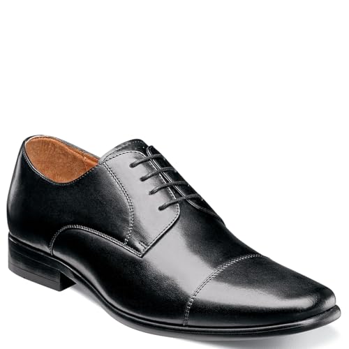 Florsheim Postino Cap Toe Oxford Men's Oxford, 13 3E US, Black-Black