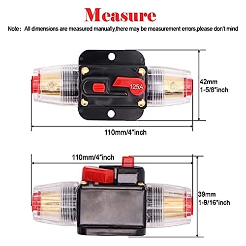 Disjoncteur audio voiture 50A et porte-fusible à récupération automatique 12V 24V - 6