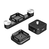 Camera Quick Release Clamp Plate + Backpack Clip with Arca-Swiss Standard 1/4 Screw Easy Detachable Shoulder Strap Holder Waist Clip Belt Clip for Sony Nikon Canon DSLR Camera GoPro Action Camera