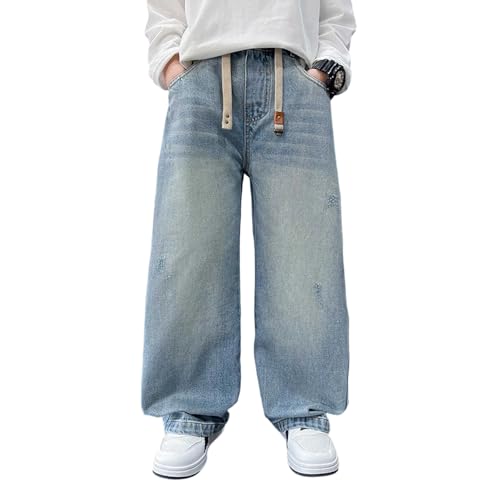 Jean coupe droite et ample pour garçon avec ourlet ajustable