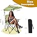 YOUNG WOOD Portable Camping Chair Beach Chair with Shade Canopy, Fold Lightweight Oversized for All, Easy to Open and Close Without Installation, Side Pocket Design for All Outdoor Activities,Green,2p