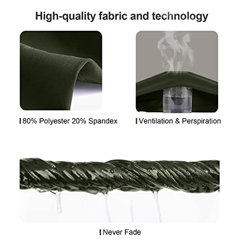 Vnnink Capri Leggings For Women,High Waisted Yoga Pants With Pocktes, Army Green Tummy Control Workout Cropped Leggings,Running,Gym,Womens Soft Hiking,Athletic,Fittin Spandex Leggings-21L #TOP3