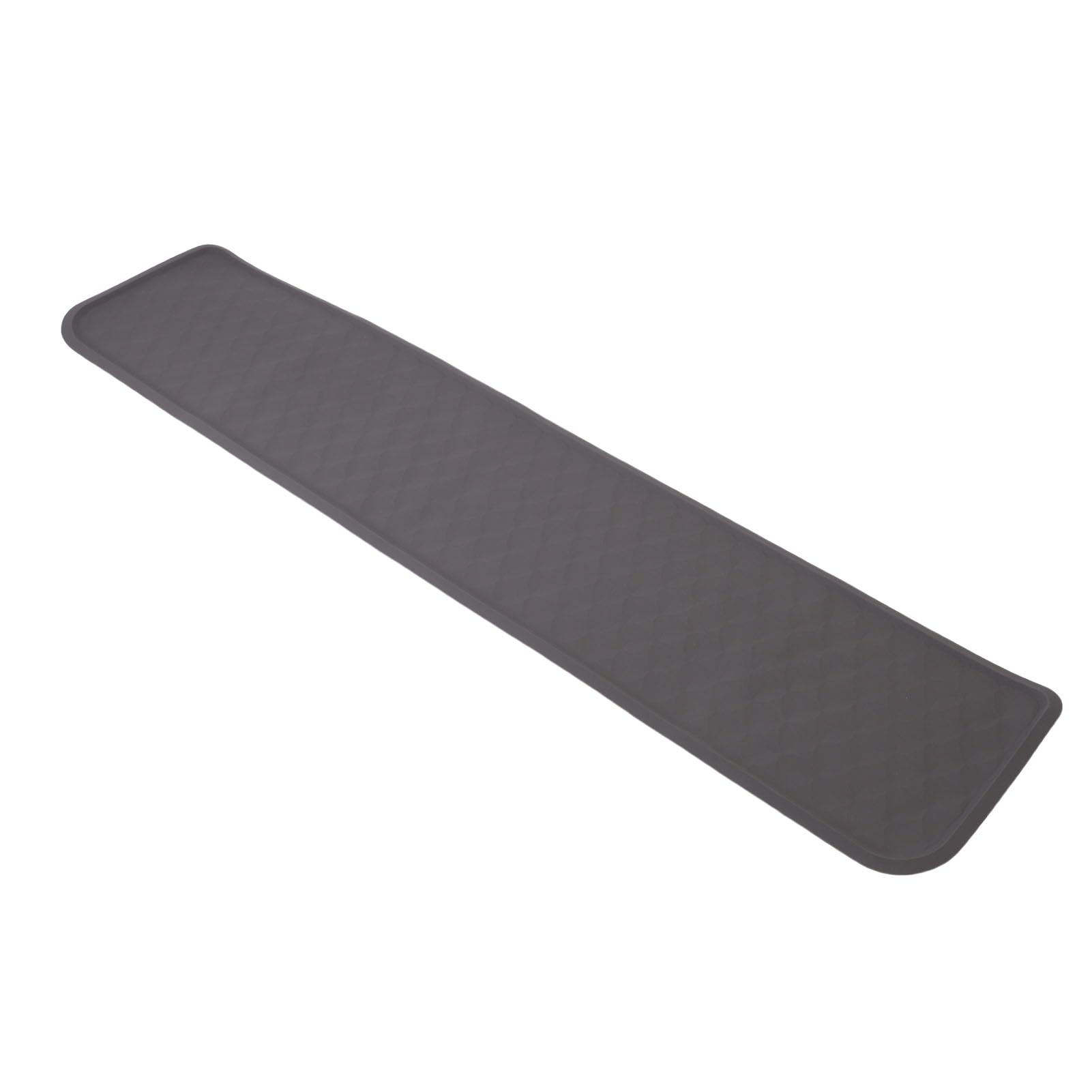 Tapete para refrigerador con borde elevado de silicona gris antideslizante