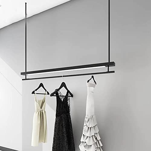Présentoir à vêtements pour magasin de détail suspendu réglable noir