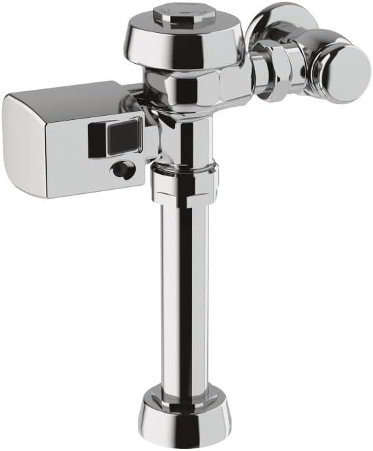 Sloan Royal 111 Exposed Sensor Water Closet Flushometer with Battery Powered Side Mount Sensor Operator, 1.28 GPF Flush Valve - Single Flush, Fixture Connection Top Spud, Polished Chrome, 3910022