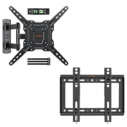 Perlegear Tv Wall Mount For 26-55 Inch Flat Or Curved Tvs, Full Motion Tv Mount With Max Vesa 400X400Mm Up To 60 Lbs & Fixed Tv Wall Mount For Most 17-42 Inch Tvs, Vesa 200X200Mm And 66 Lbs #TOP24