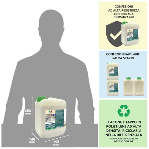 Marbec Polifin 5LT Cera Metallizzata Lucida Per Pavimentii Con Ottima Capacità Protettiva E Resistenza Al Calpestio. - 3