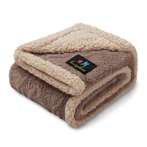 Luciphia Waterproof Pet Blanket, Liquid Pee Proof Dog Blankets for Sofa Bed Couch, Reversible Sherpa...