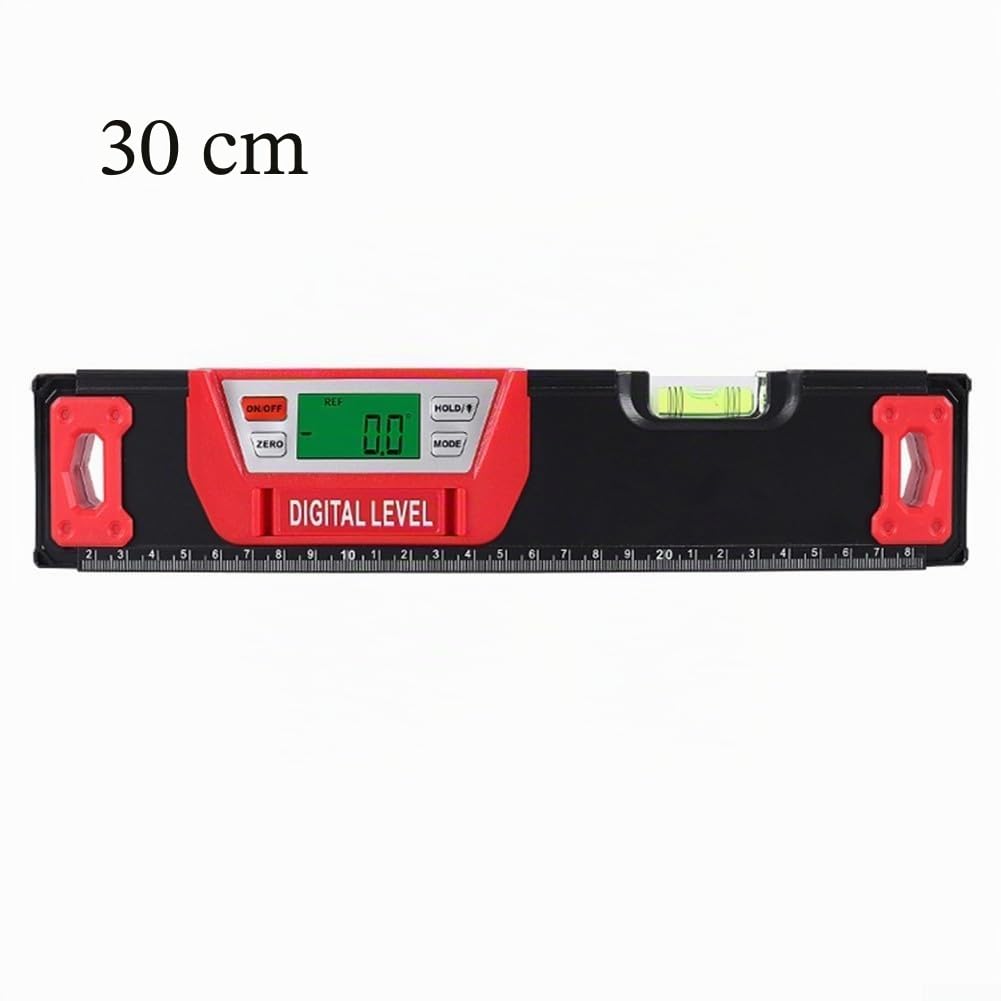 Niveau à bulle numérique, règle de niveau électronique, mesure de l'angle, compteur de pente numérique, affichage LED, rapporteur inclinomètre (30 cm)