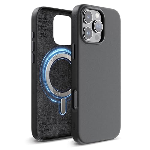 Coque cuir iPhone 16 Pro Max MagSafe elago : l'élégance vegan et antichoc au quotidien