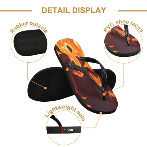 Nander Flame Sandal Flip Flops of Men's & Women's,Beach Slippers Flip Flops Shower Shoes2